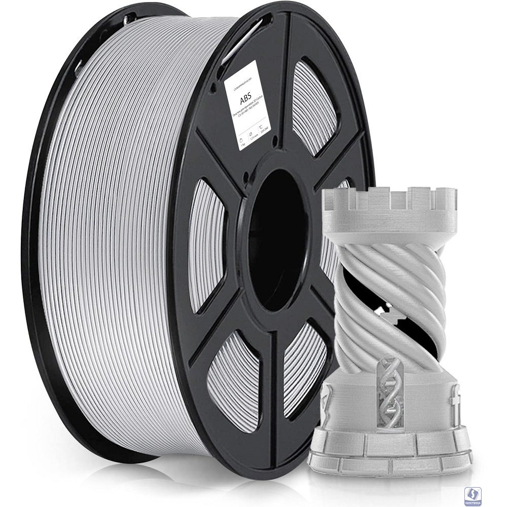 Пластик для принтера 3D Cactus CS-3D-ABS-1KG-SILVER ABS d1.75мм 1кг L386м 1цв.