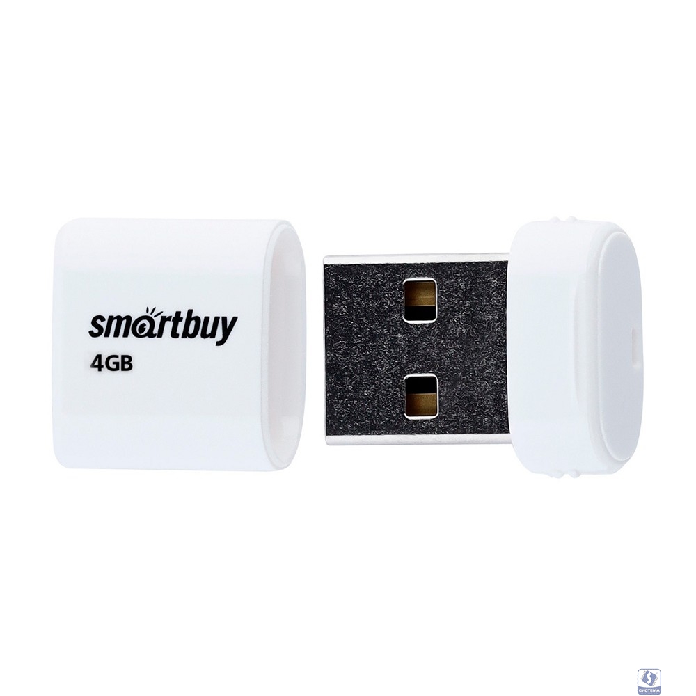 Smartbuy USB Drive 4GB LARA White (SB4GBLara-W)