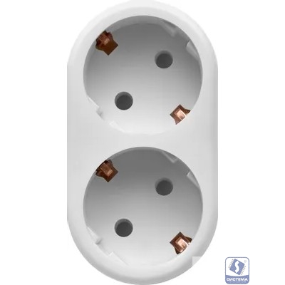 Defender Тройник TA-03 2 розетки, заземление [99107]