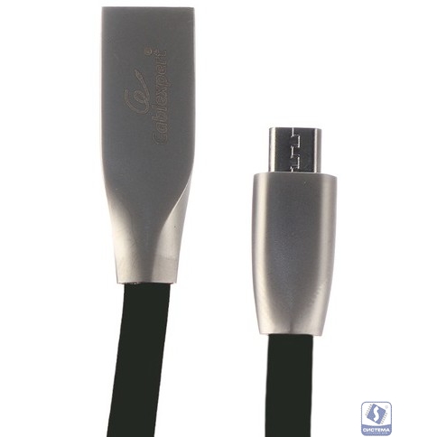 Cablexpert Кабель USB 2.0 CC-G-mUSB01Bk-0.5M AM/microB, серия Gold, длина 0.5м, черный, блистер