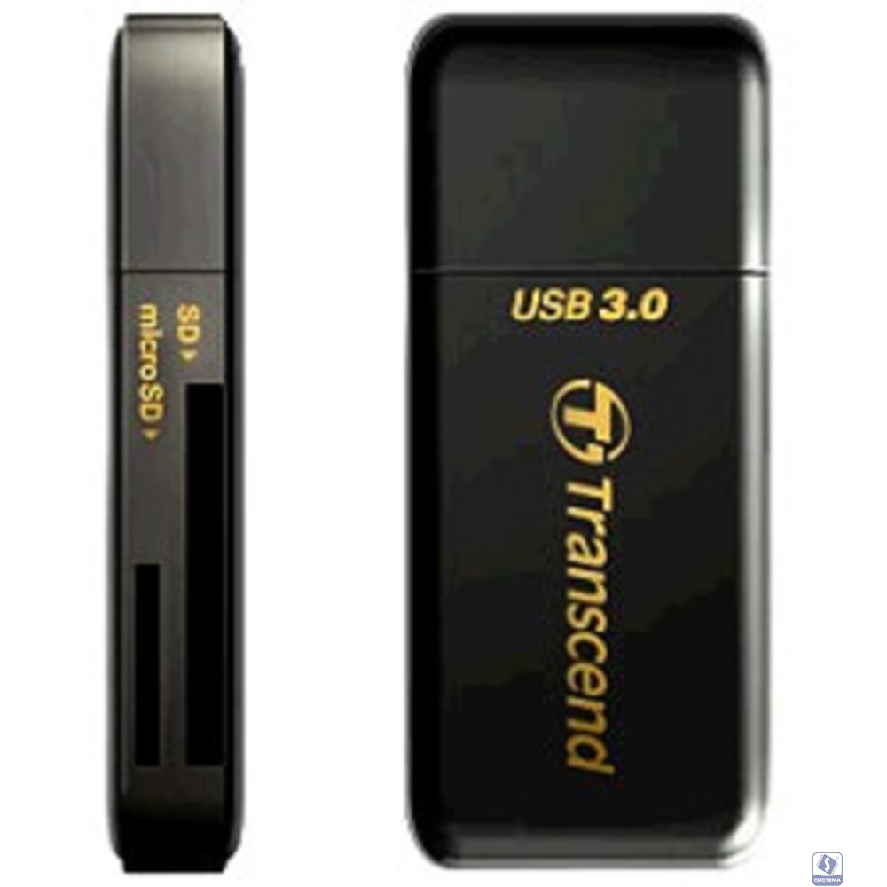 Внешний картридер USB 3.0 Multi-Card Reader F5 All in 1 Transcend [TS-RDF5K] Black