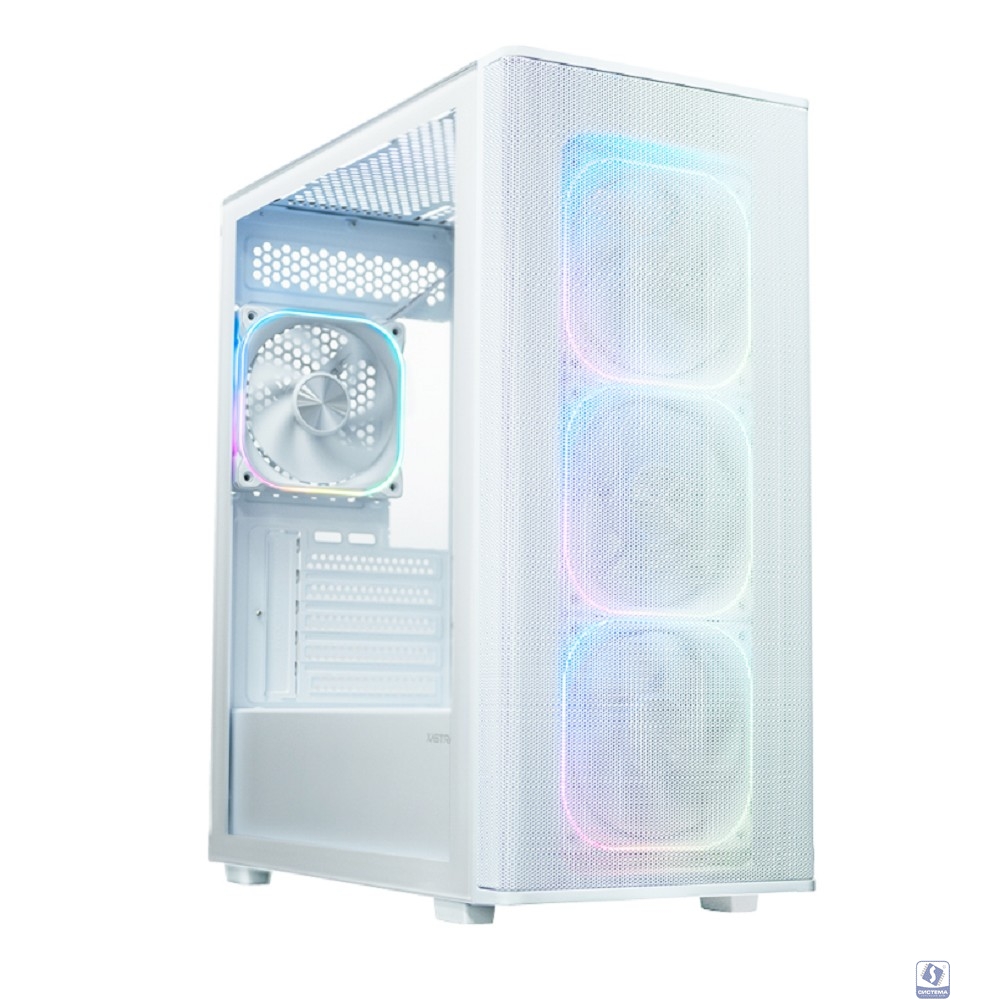 XASTRA Корпус  A300M 4ARGB-C6 WH White mATX/Mesh/ Srewless full-size TG / 4x120mm FG120 ARGB PWM fans/Argb+PWM HUB 6ports/ A300M-4FG12A-C6-WH