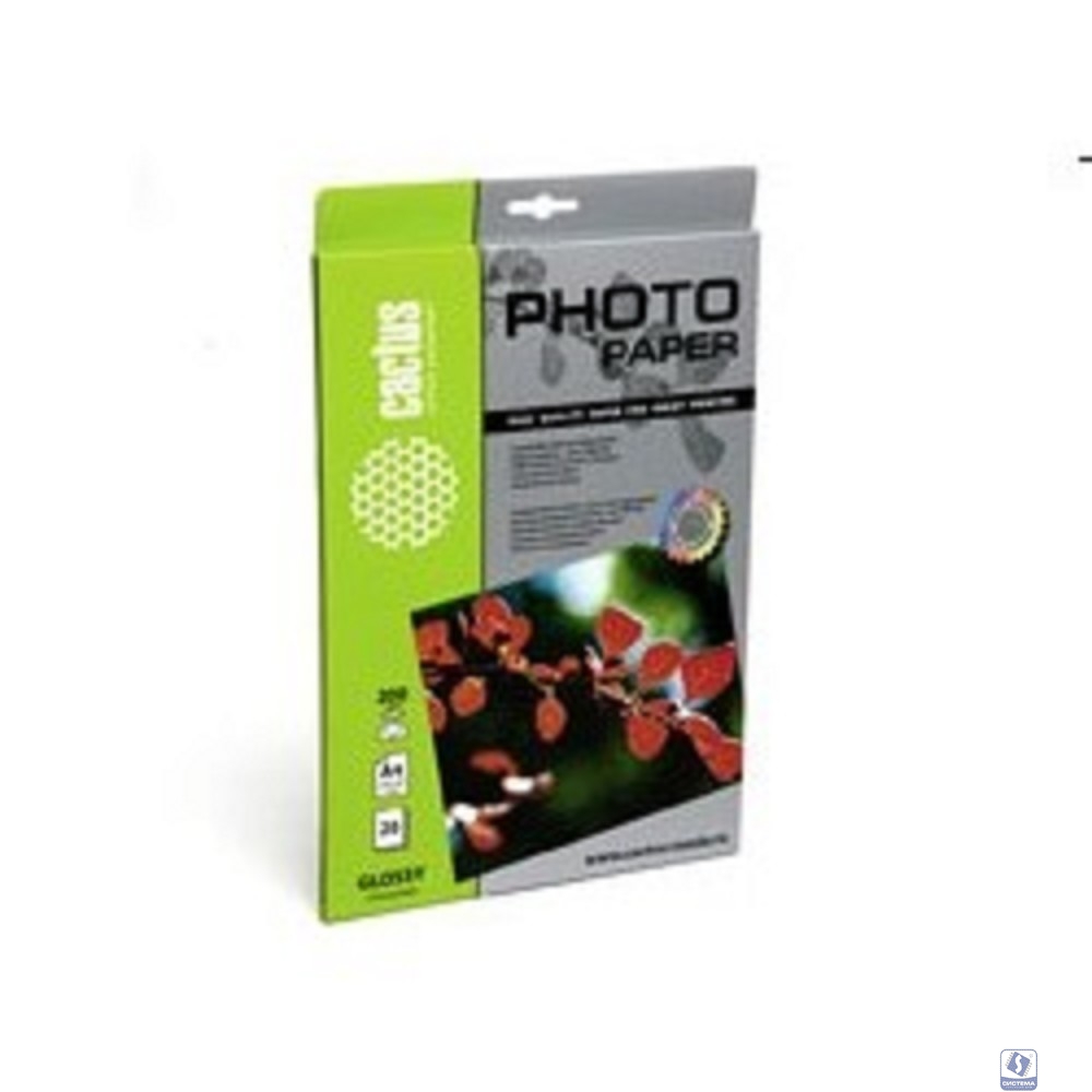 CACTUS GA420020 Фотобумага глянцевая, А4, 200 г/м2, 20 листов