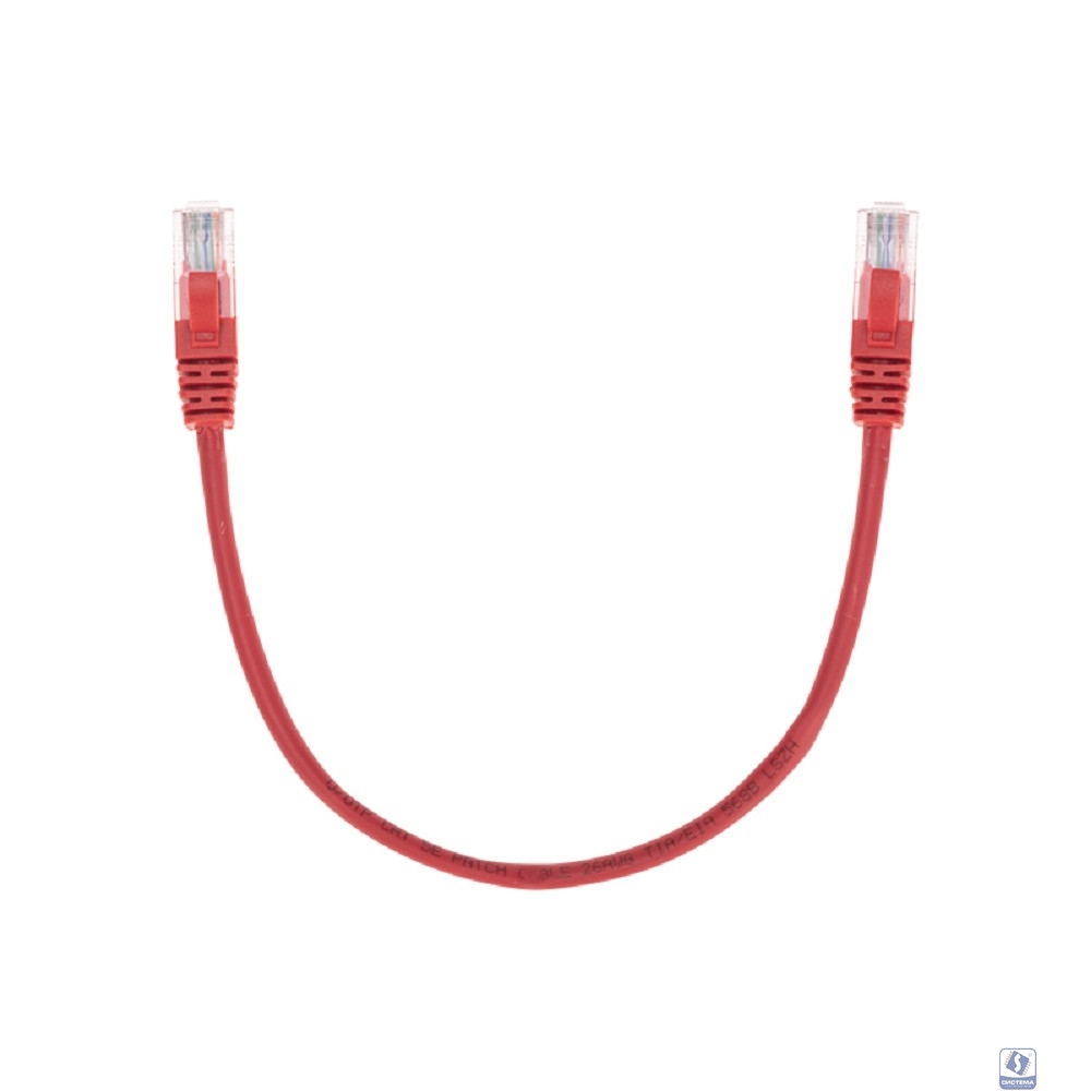 Rexant (02-0293-03) Патч-корд U/UTP, CAT 6, RJ45-RJ45, 26AWG, LSZH, красный, 0,3м
