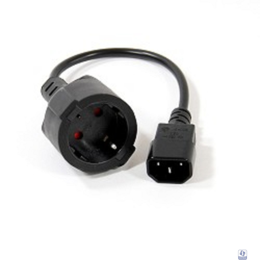 VCOM CE002-CU0.75-0.15M Кабель-переходник UPS->розетка VCOM (IE-320 C14 to Socket Type-F) 3Gx0,75mm VDE <CE002> [04895182274068]