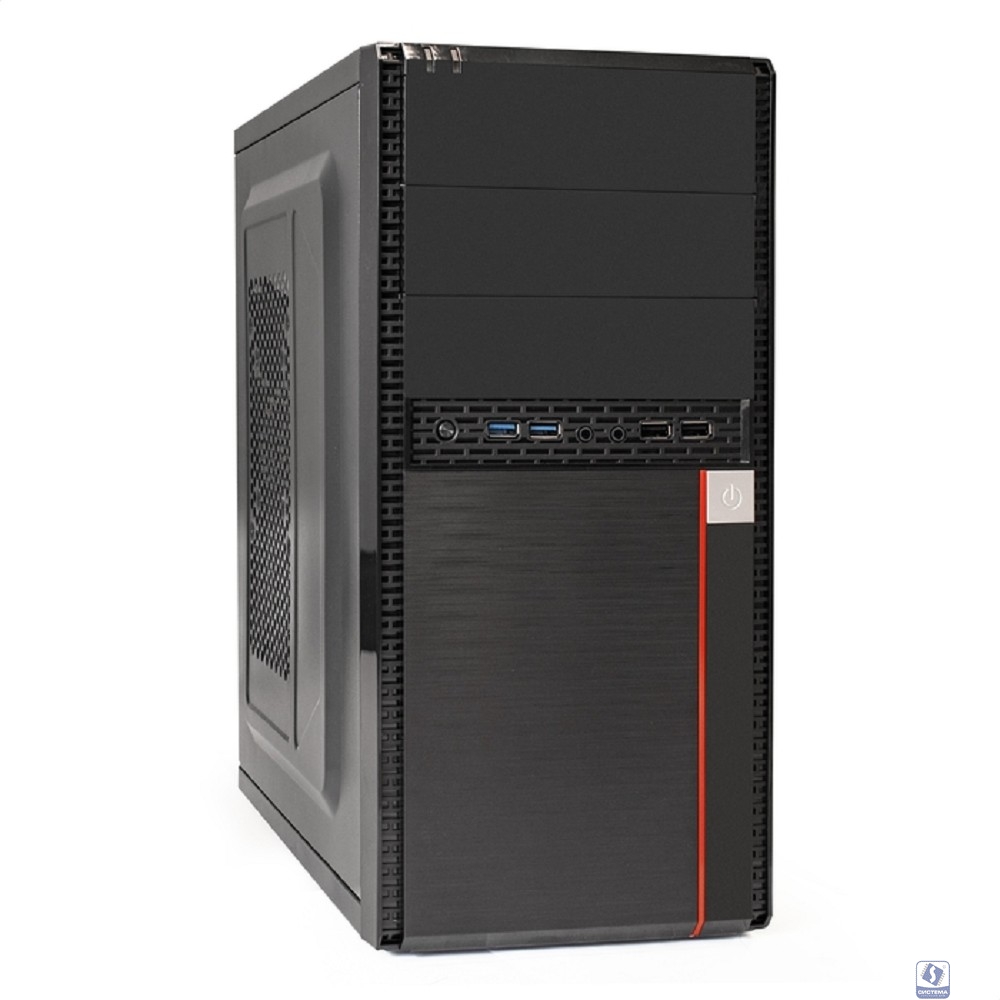 Exegate EX284037RUS Корпус Minitower BA-204U Black, mATX, <AA400, 80mm>, 2*USB+2*USB3.0, Audio