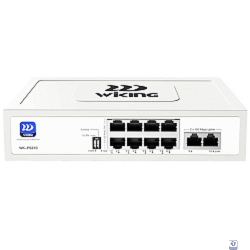 Wi-Tek WK-PS210 коммутатор WIKING неуправляемый PoE 76Вт, 8FE(PoE)+2FE