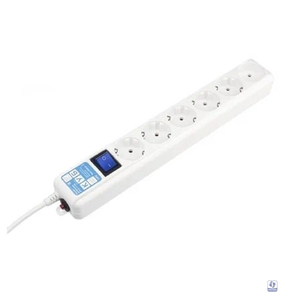 PowerCube Фильтр-удлинитель PRO (SPL6-16-P-3М) 3.0м, 6 розеток,16А, белый