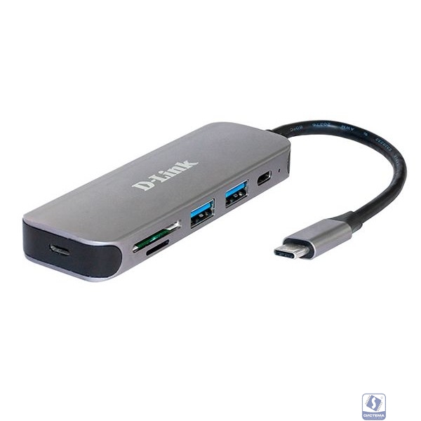 D-Link DUB-2325/A2A Концентратор с 2 портами USB 3.0, 1 портом USB Type-C, слотами для карт SD и microSD и разъемом USB Type-C
