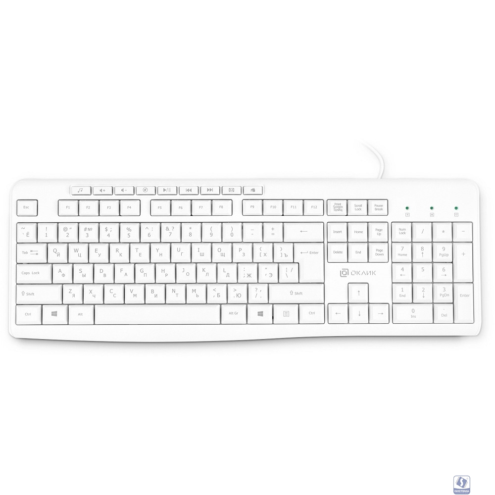 Клавиатура Oklick 305M белый  [1875227] 