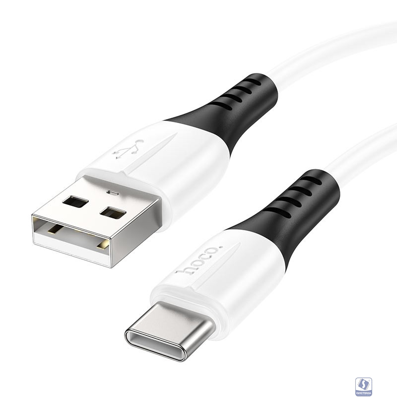 HOCO HC-68582 X82/ USB кабель Type-C/ 1m/ 3A/ Силикон/ White