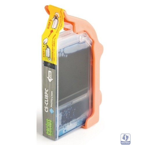 Картридж струйный Cactus CS-CLI8PC светло-голубой (12мл) для Canon Pixma iP6600/iP6600d/iP6700/iP6700d/MP960/MP970/PRO 9000