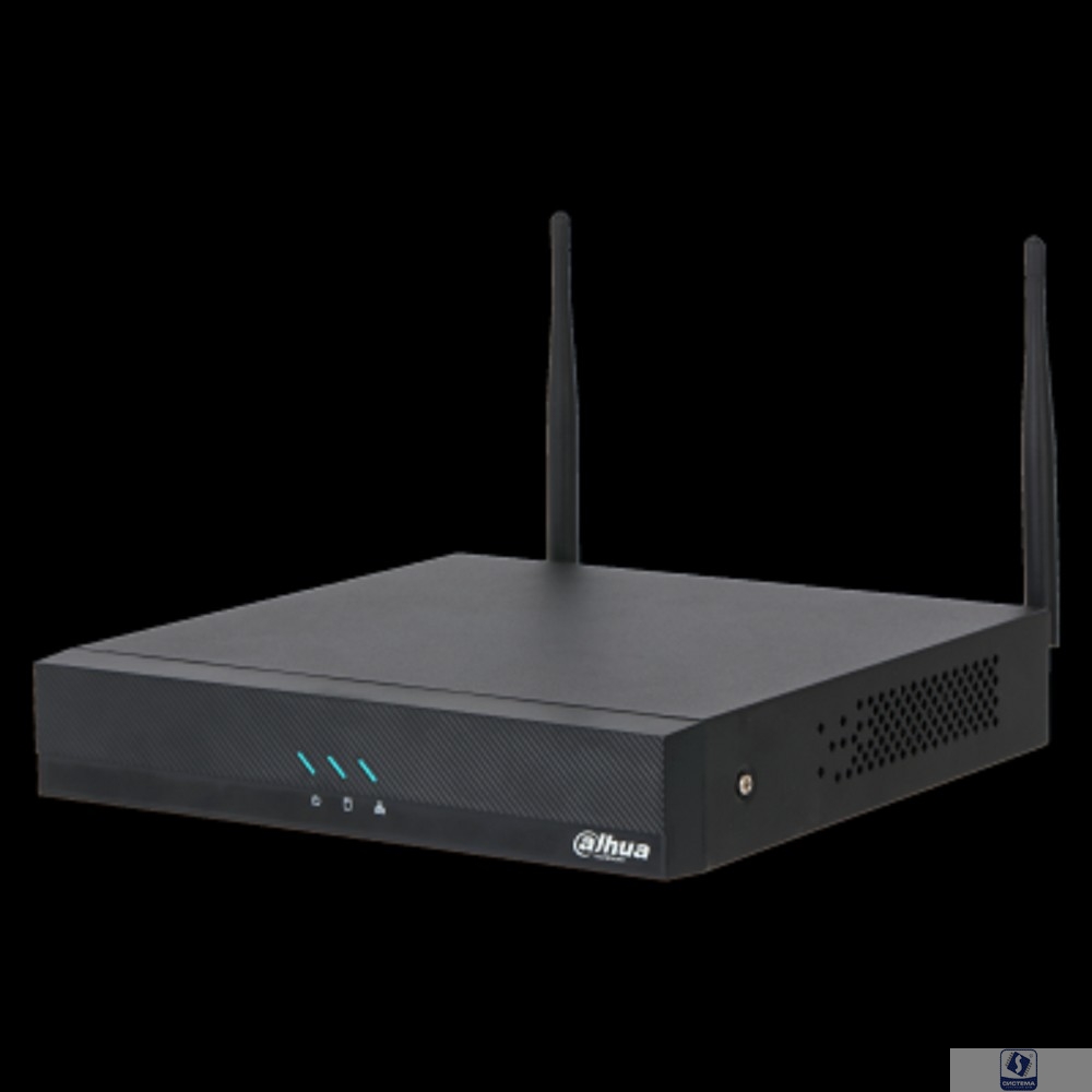 DAHUA DHI-NVR2104HC-W 4-канальный IP-видеорегистратор H.265+ c W-Fi и ИИ  до 80Мбит/с;  1 SATA III до 20Тбайт;  1 HDMI, 1 VGA;  1 RJ45 100Мбит/с, Wi-Fi 2.4ГГцвидеоаналитика