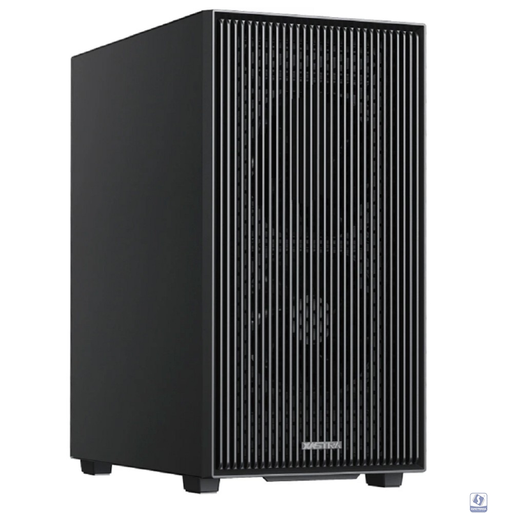 XASTRA Корпус A307M 2BK SI Black mATX/Mesh/Metal left panel / 2x120mm PWM FC black fans/ A307M-2FC12BK-SI