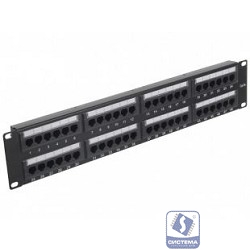 Gembird Коммутационная панель Cablexpert с задним организатором, 48 портов категории 5E, размер 19''( NPP-C548CM-001)