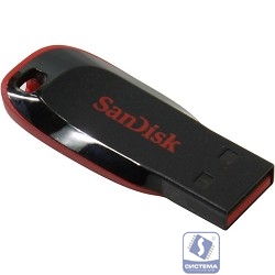 SanDisk USB Drive 128Gb Cruzer Blade black USB2.0 SDCZ50-128G-B35