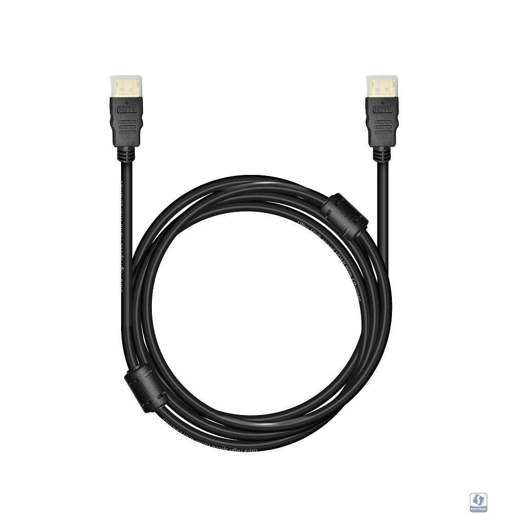 Bion Кабель HDMI v2.1, 19M/19M, 3D, 8K UHD, экран, ферритовые кольца, 2 м, черный [BXP-HDMI21-020]
