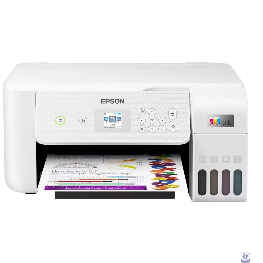 МФУ струйный Epson EcoTank L3266 цветная печать, A4, с СНПЧ, цвет белый [c11cj66416]