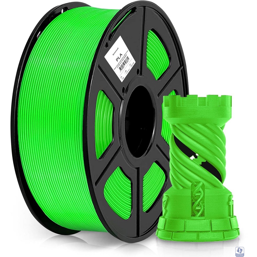 Пластик для принтера 3D Cactus CS-3D-PLA-1KG-GREEN PLA d1.75мм 1кг 1цв.