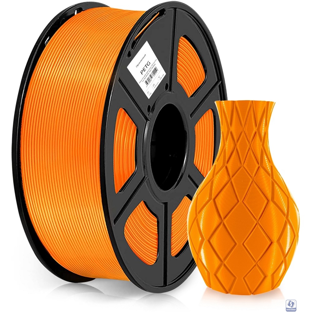 Пластик для принтера 3D Cactus CS-3D-PETG-1KG-ORANGE PETG d1.75мм 1кг 1цв.