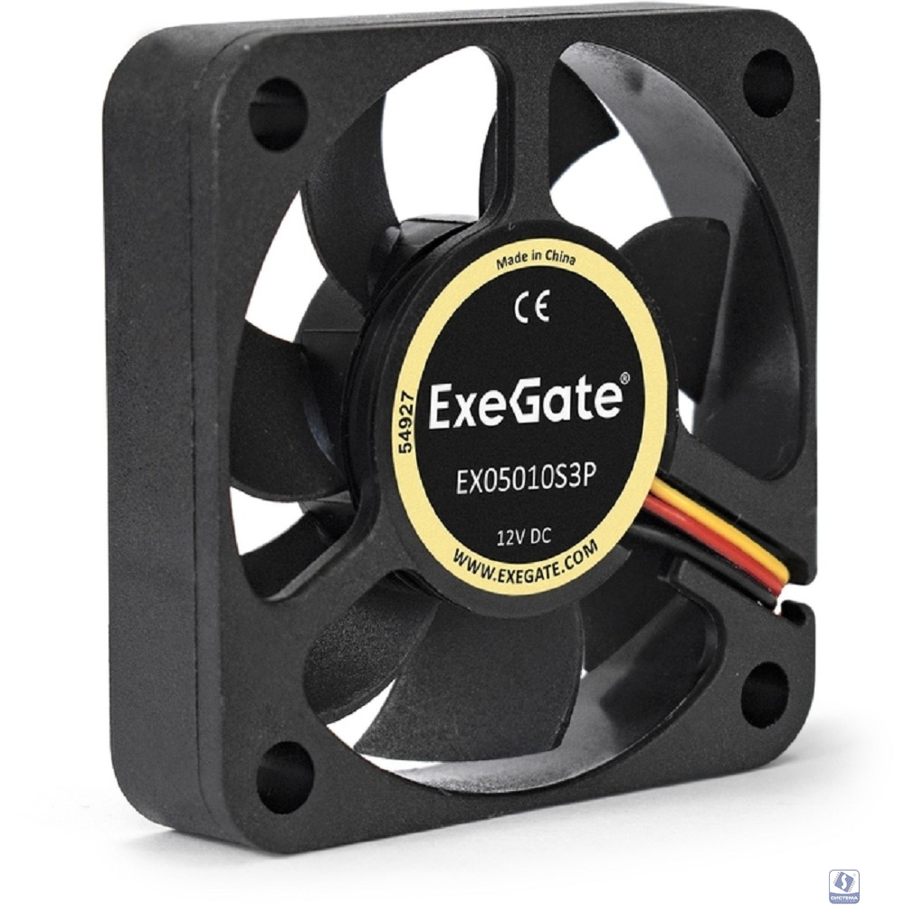Exegate EX180972RUS Вентилятор ExeGate Mirage-S 50x50x10 подшипник скольжения, 4500 RPM, 24dB, 3pin