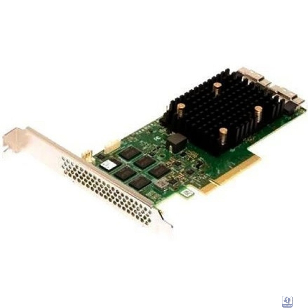Контроллер/ MegaRAID SAS 9500-16i SGL (05-50077-02) PCIe v4 x8 LP, Tri-Mode SAS/SATA/NVMe 12G HBA, 16port(2*int SFF8654), 3816 IOC, RTL  (007493)