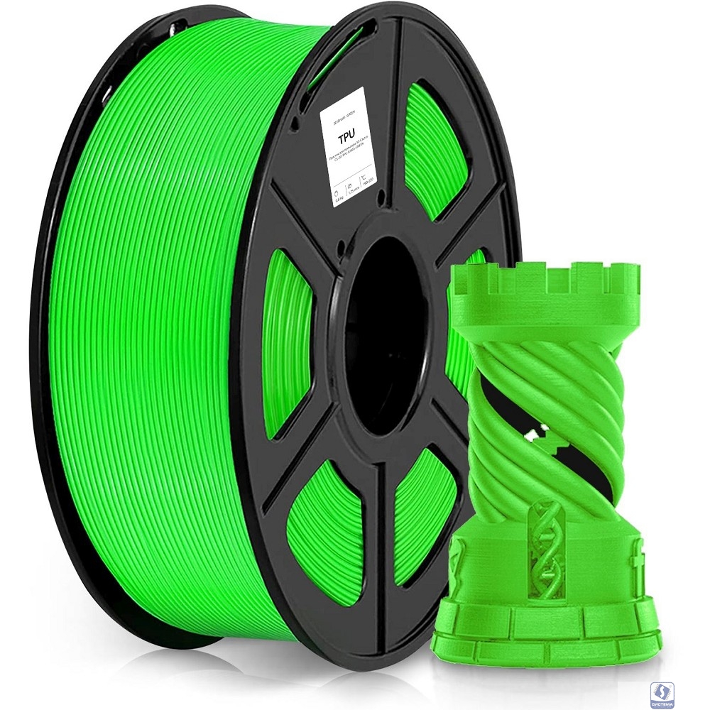 Пластик для принтера 3D Cactus CS-3D-TPU-0.8KG-GREEN TPU d1.75мм 0.8кг 1цв.