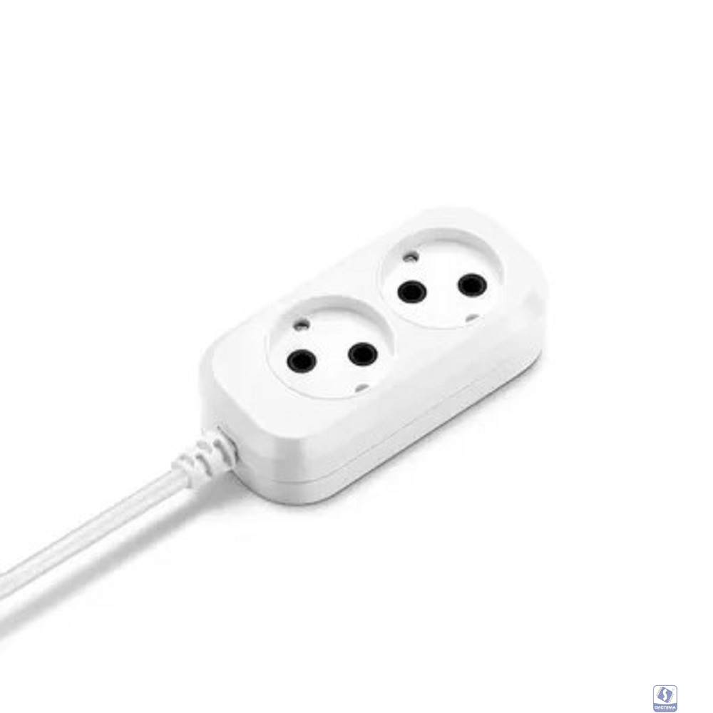 BURO Сетевой удлинитель 2 розетки,3 метра, (BU-PSL2.3/W), белый (пакет ПЭ) 