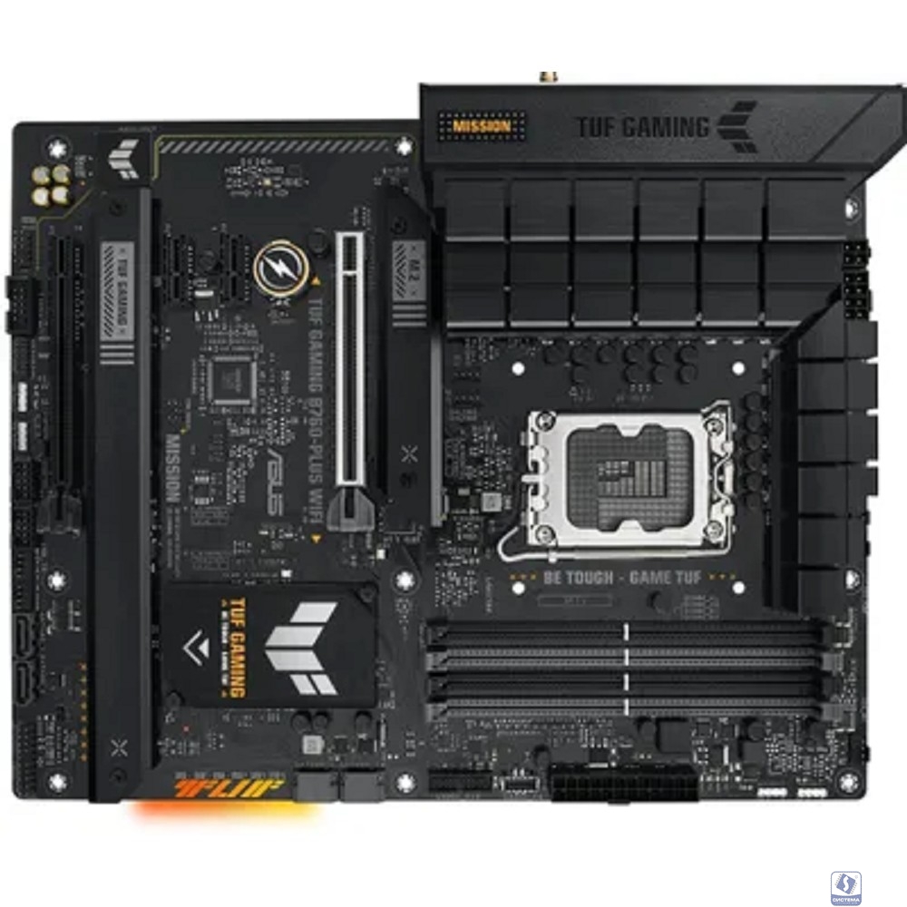 ASUS TUF GAMING B760-PLUS WIFI (Socket 1700, ATX, 4xDDR5(192GB), DP/HDMI, 1xPCIe 5.0x16/1xPCIe 3.0x16/2xPCIe 3.0, 1xLAN (2.5GbE), Wi-Fi, BT, 4xSATA 6Gb/s, 3xM.2, 1xType-C, 4xUSB 3.2, 1xUSB 2.0)