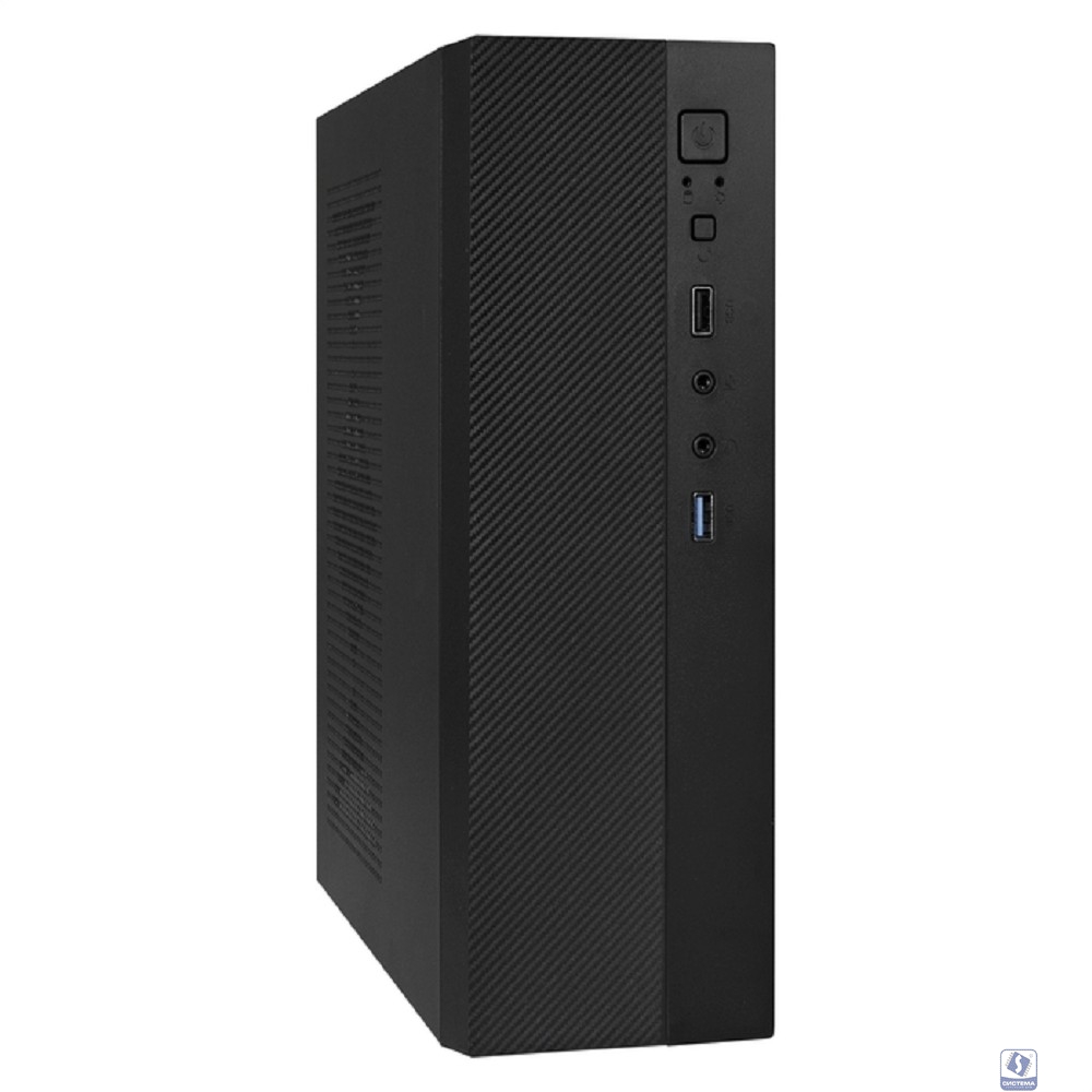 Exegate EX291269RUS Корпус Desktop ExeGate MI-301U-250 (mATX/mini-ITX, 1U-F250S 4см, 1*USB+1*USB3.0, аудио, черный)