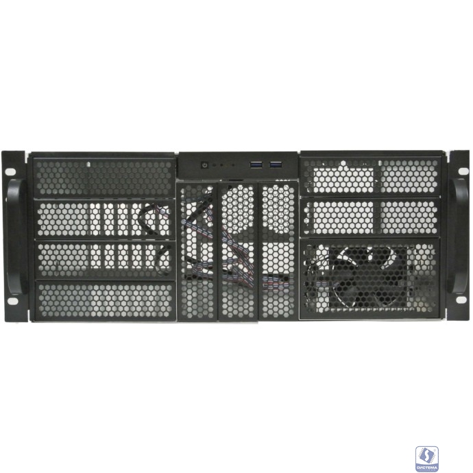 Procase Корпус 4U server case,9x5.25+3HDD,черный,без блока питания,глубина 480мм,MB CEB 12"x10,5"