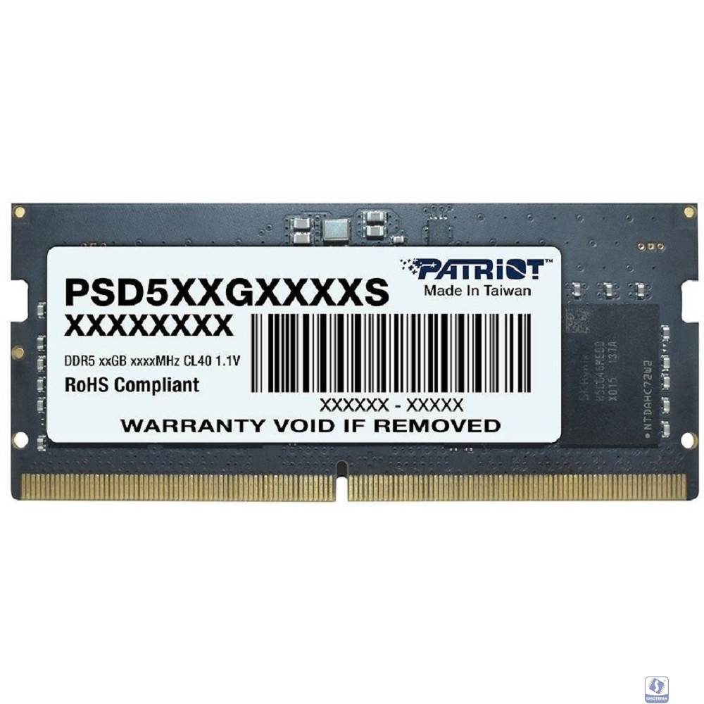 Patriot  DDR5 SODIMM 16Gb 4800MHz  PSD516G480081S RTL PC5-38400 CL40  260-pin 1.1В dual rank