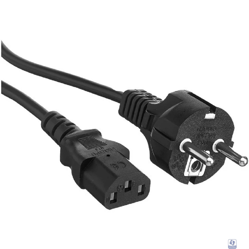 Exegate EX297788RUS Кабель питания Special PC-1S (Евровилка Schuko->C13, 3*0.75mm2, CCA, черный, 1м)