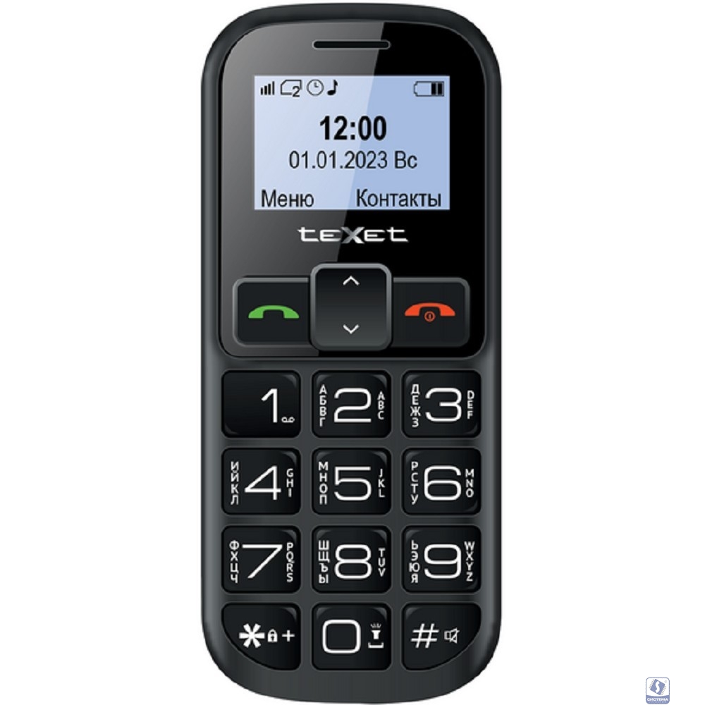 TEXET TM-B322 цвет черный-красный с ЗУ