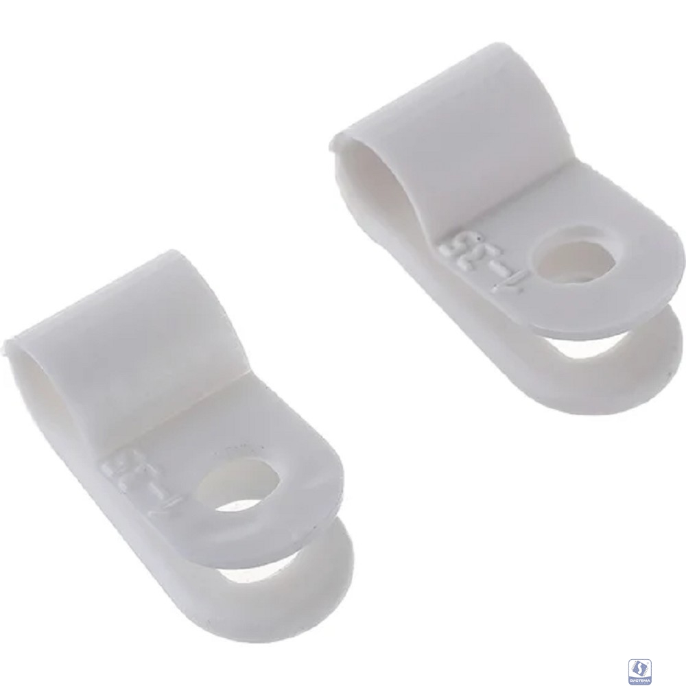 Rexant (07-4405) Скоба под винт 5мм, белая (50 шт/уп)