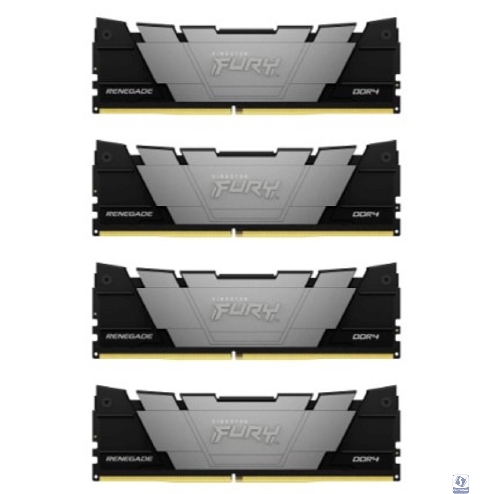 Kingston DDR4 DIMM 128GB 3200MT/s CL16 (Kit of4) FURY Renegade Black KF432C16RB2K4/128