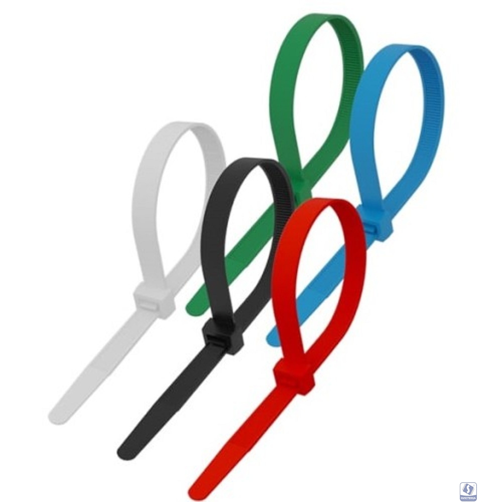 Rexant (07-0208-25) Стяжка кабельная нейлоновая 200x3,6мм, набор 5 цветов (25 шт/уп)