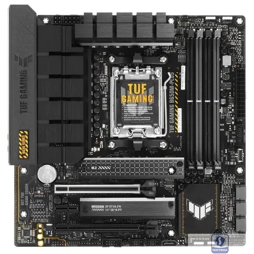 ASUS TUF GAMING B650M-PLUS (Socket AM5, mATX, 4xDDR5(128GB), DP/HDMI, 2xPCIe 4.0x16/2xPCIe 4.0, 1xLAN (2.5GbE), 4xSATA 6Gb/s, 3xM.2, 1xType-C, 3xUSB 3.2, 4xUSB 2.0)