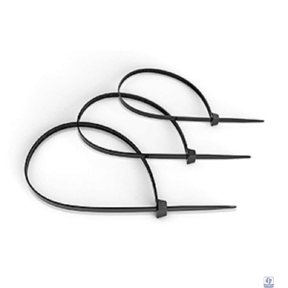 Cabeus CTBL-370 Стяжка нейлоновая неоткрывающаяся, безгалогенная (halogen free), 370x3.6мм, черная (100 шт)