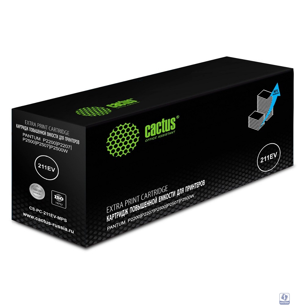 Картридж лазерный Cactus CS-PC-211EV-MPS PC-211EV/PC-211P черный (6000стр.) для Pantum M6500/M6500W/M6506NW/M6507/M6507W/M6550W/M6550NW/M6557NW/M6607NW/P2200/P2207/P2500/P2500NW/P2500W/P2506W/P2507/P2
