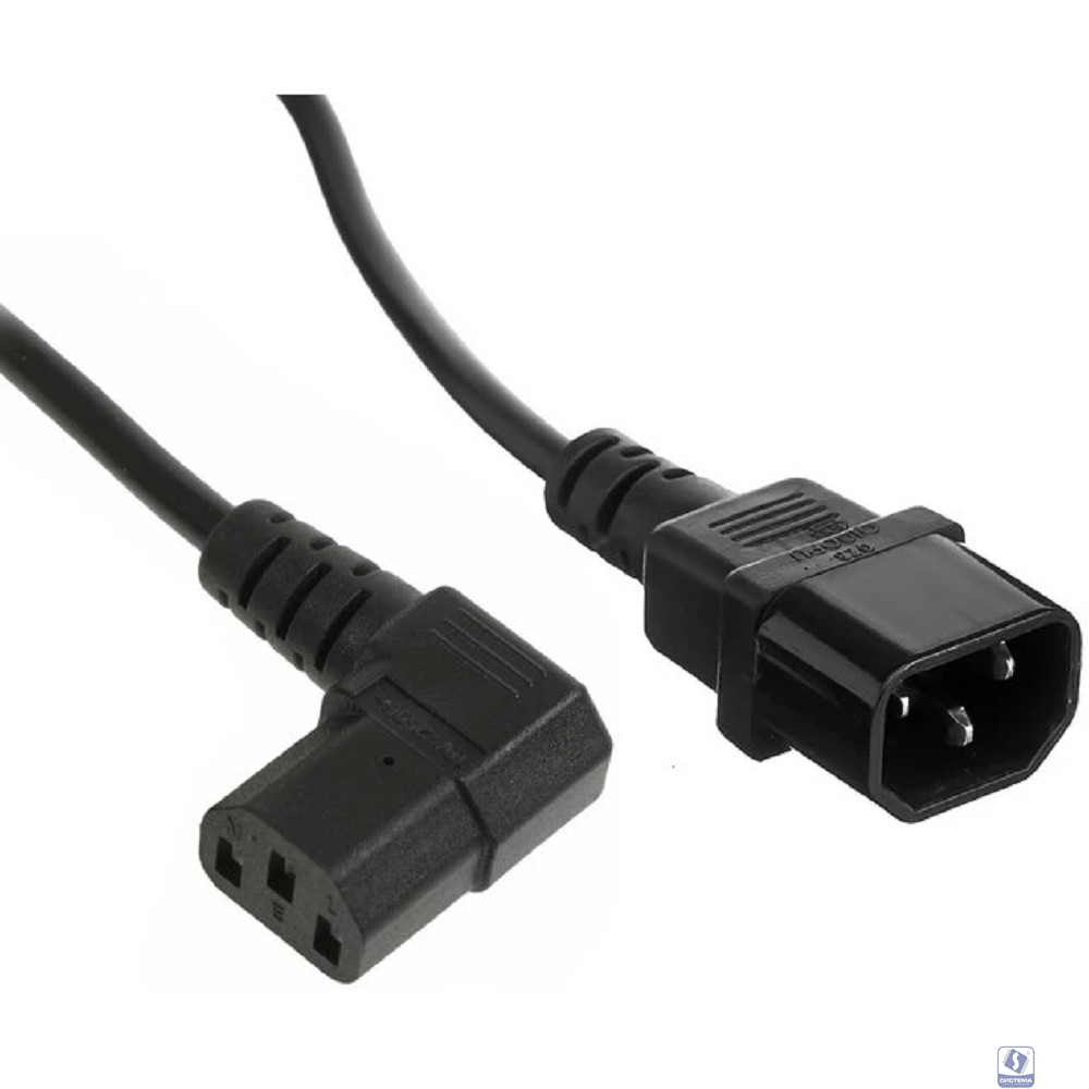 Exegate EX297774RUS Кабель питания Special EC-3S (C13 угловой->C14, 3*1.0mm2, CCA, черный, 3м)