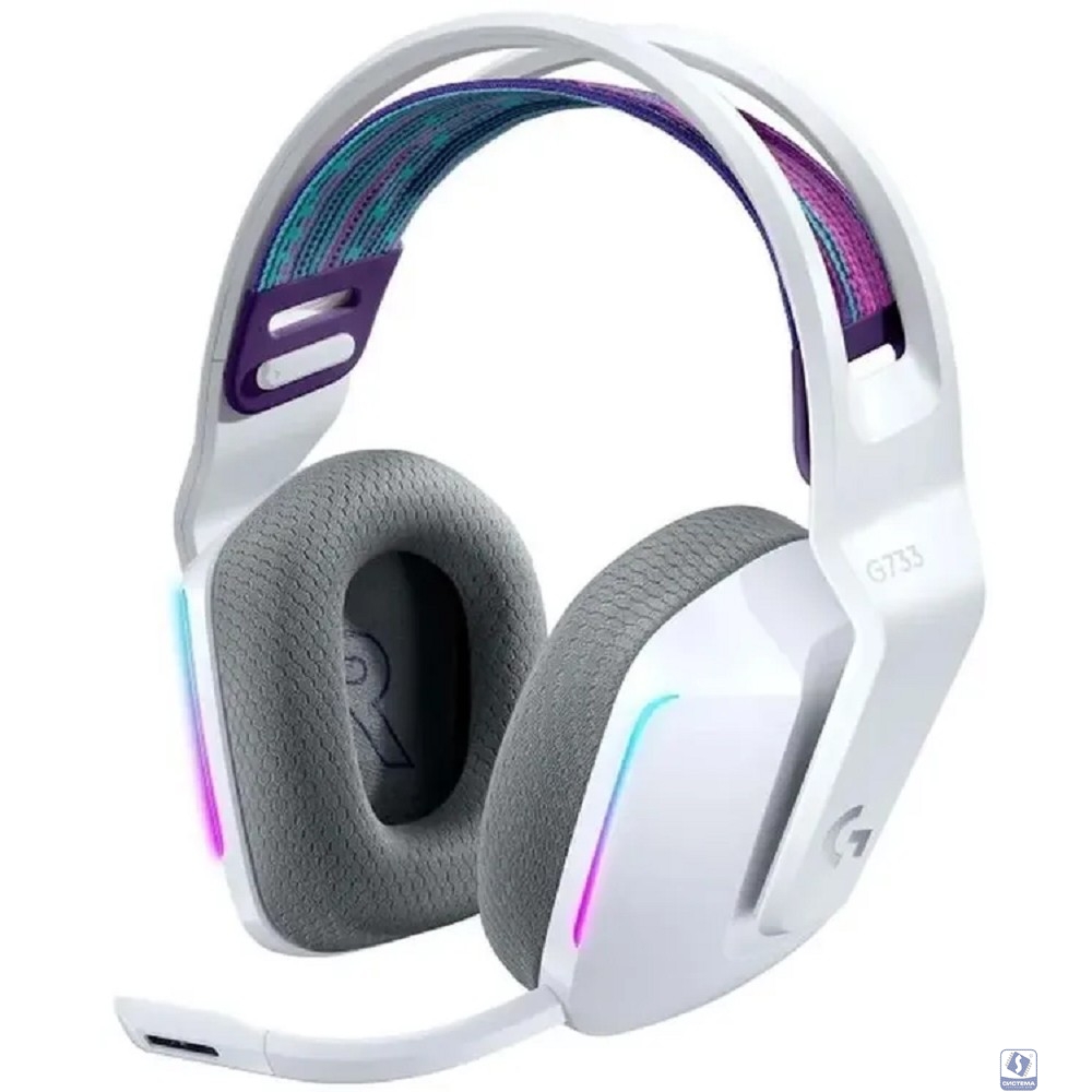 Гарнитура игровая беспроводная Logitech G733 Lightspeed RGB White (981-000883)