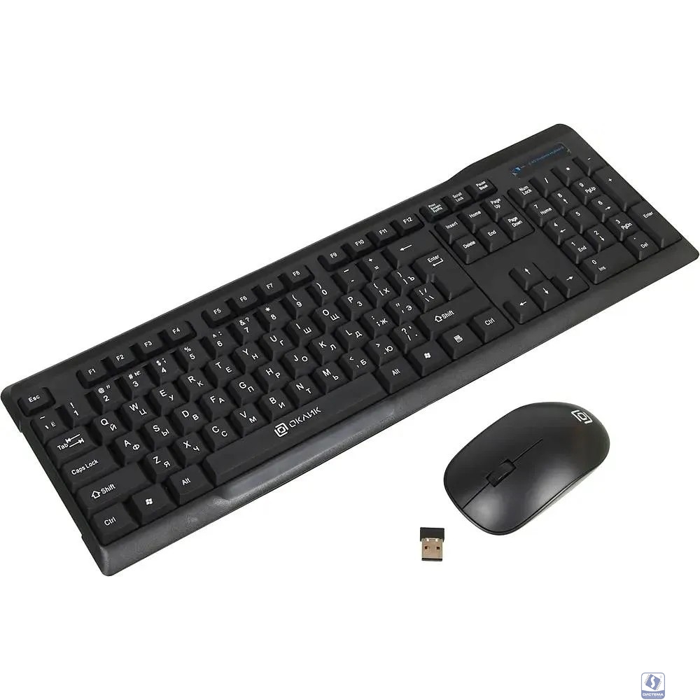 Клавиатура + мышь Oklick 230M  Black, USB, беспроводные [412900]