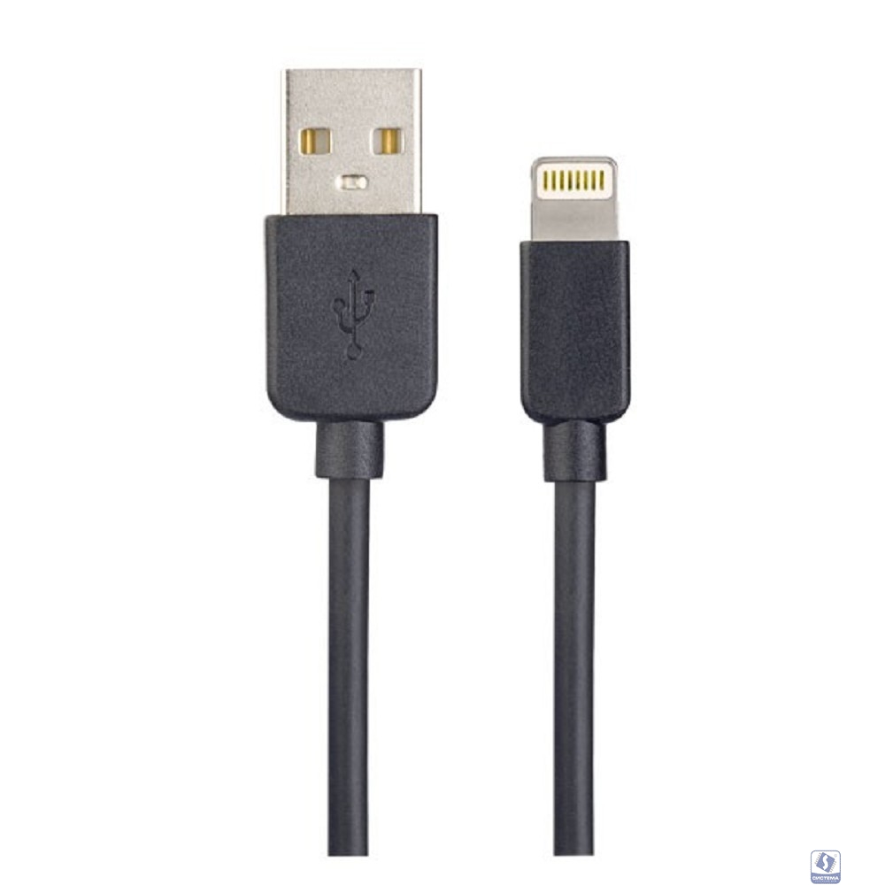 PERFEO Кабель для iPhone, USB - 8 PIN (Lightning), черный, длина 1 м., бокс (I4603) 