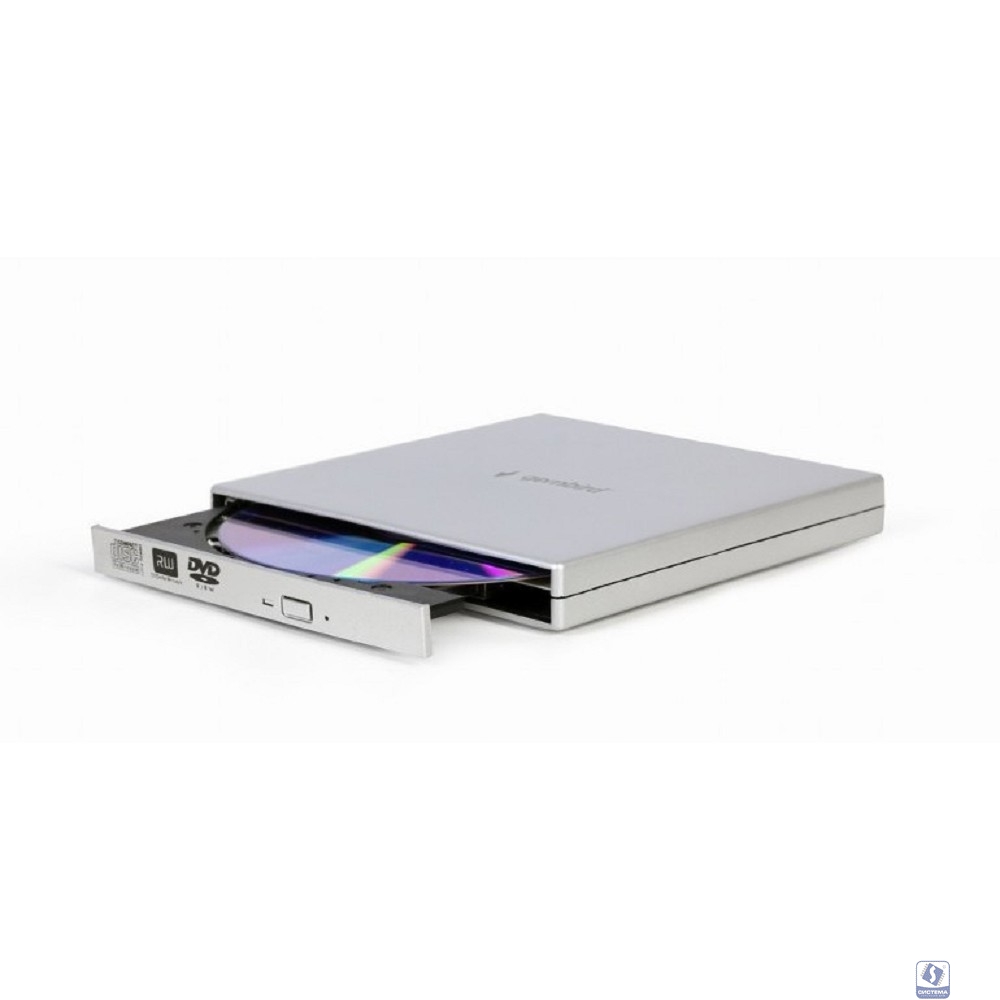 USB 2.0 Gembird DVD-USB-02-SV пластик, серебро 