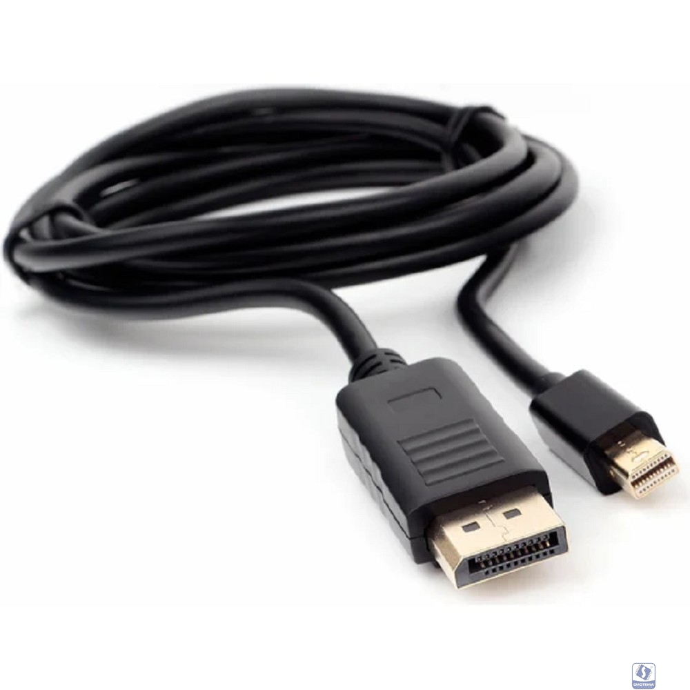 Cablexpert CCP-mDP2-6 Кабель miniDP<->DP , 20M/20M, v.1.2, 4K, 1.8м, черный, позол.разъемы, пакет