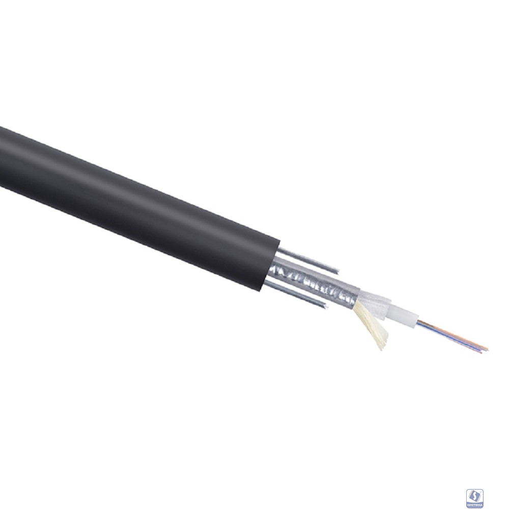 Cabeus STW-9-01x24-ST-SW-PE-OUT Кабель волоконно-оптический 9/125 одномодовый, 24 волокна, loose tube, бронированный стальной лентой и стальными проволоками, для внешней прокладки (-40C ~ +70), PE, че