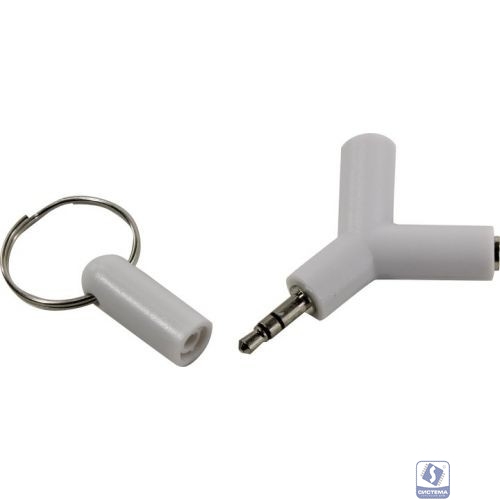 ORIENT Аудио адаптер-разветвитель для 2-х наушников jack 3.5 mm C784  (3-pole) ->2 x jack 3.5 mm 3-pole), белый