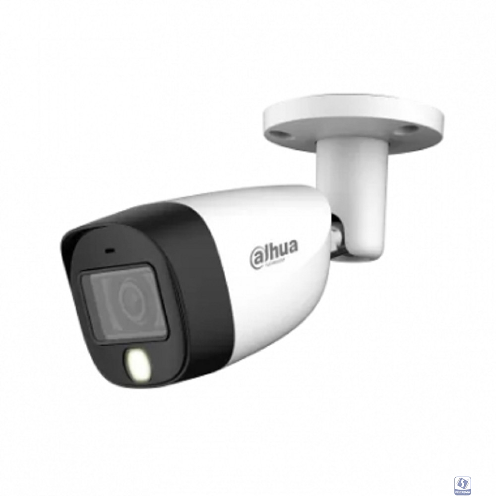 DAHUA DH-HAC-HFW1200CMP-IL-A-0280B-S6 Уличная цилиндрическая HDCVI-видеокамера с интеллектуальной двойной подсветкой 2Мп, объектив 2.8мм, ИК 20м, LED 20м, IP67, корпус: металл