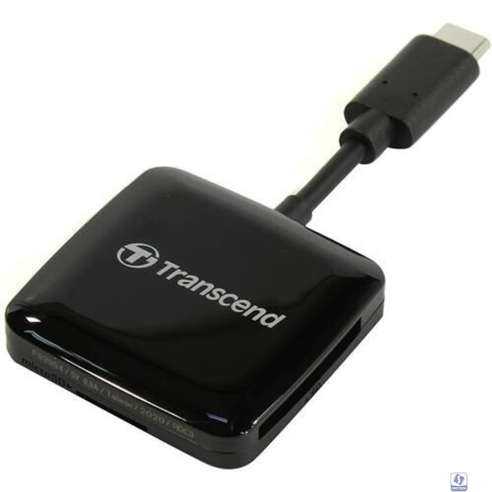 Micro SecureDigital Transcend RDC3 SD/microSD Card Reader, USB 3.2 Gen 1, Black, Type C TS-RDC3